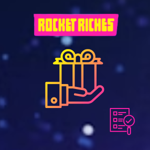 Rocket Riches gift box with checklist icon