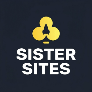 Rocket Play sister sites icon with a yellow club symbol above bold text on a dark gradient background.